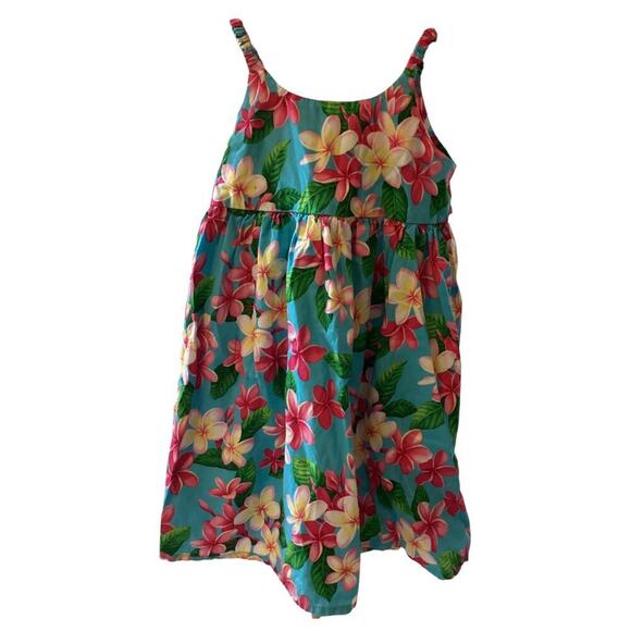 Kilohana Clothing Co. Other - Kilohana Clothing Co. Dress Girls Size 4 plumeria Floral Hawaiian Aloha Beach